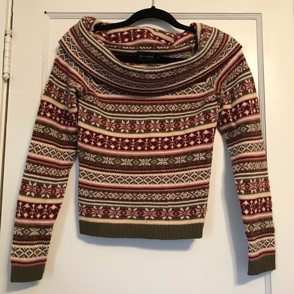 The Limited Fair Isle Cropped Sweater